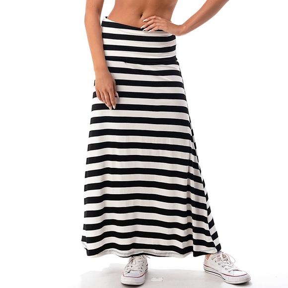 Black & White Skirt Maxi & Long | MADE IN USA - Picture 1 of 5